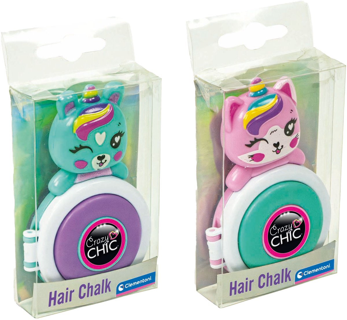 Clementoni crazy chic adorables cheveux craie licorne violet bleu