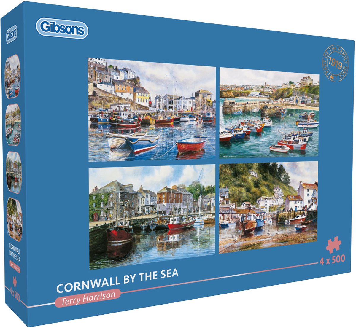 Puzzle de Gibson Cornwall by the Sea 4x500 pièces en carton.