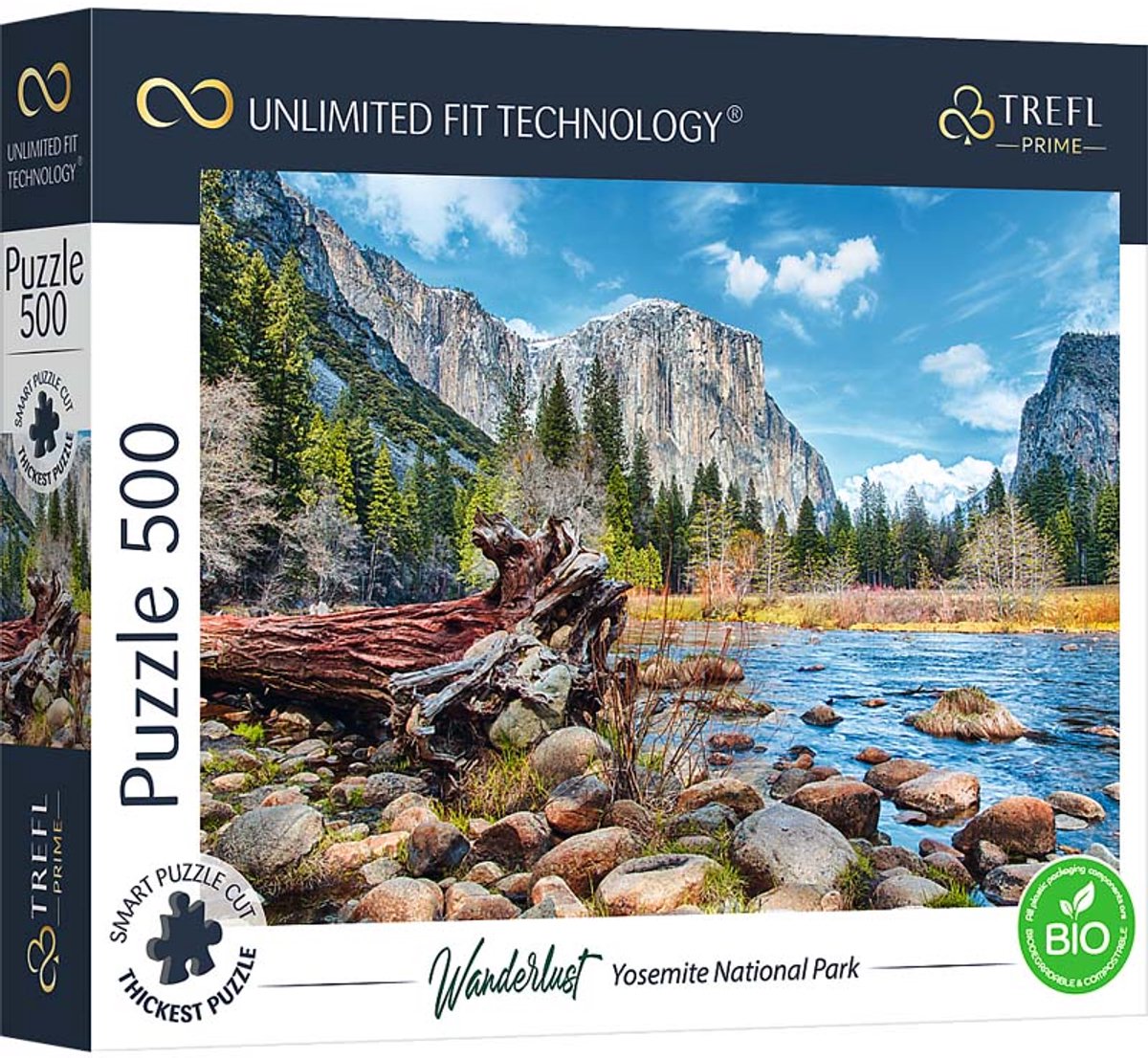 Puzzle Trefl 500 pièces Parc national de Yosemite Carton durable FSC.