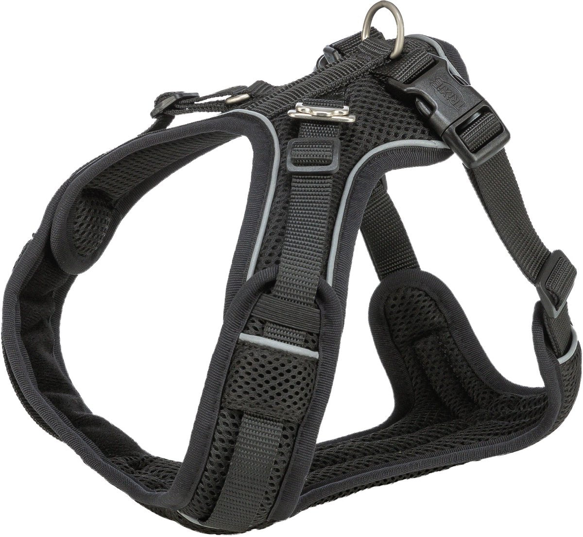 Trixie harnais pour chien premium flexmesh large poitrine noir