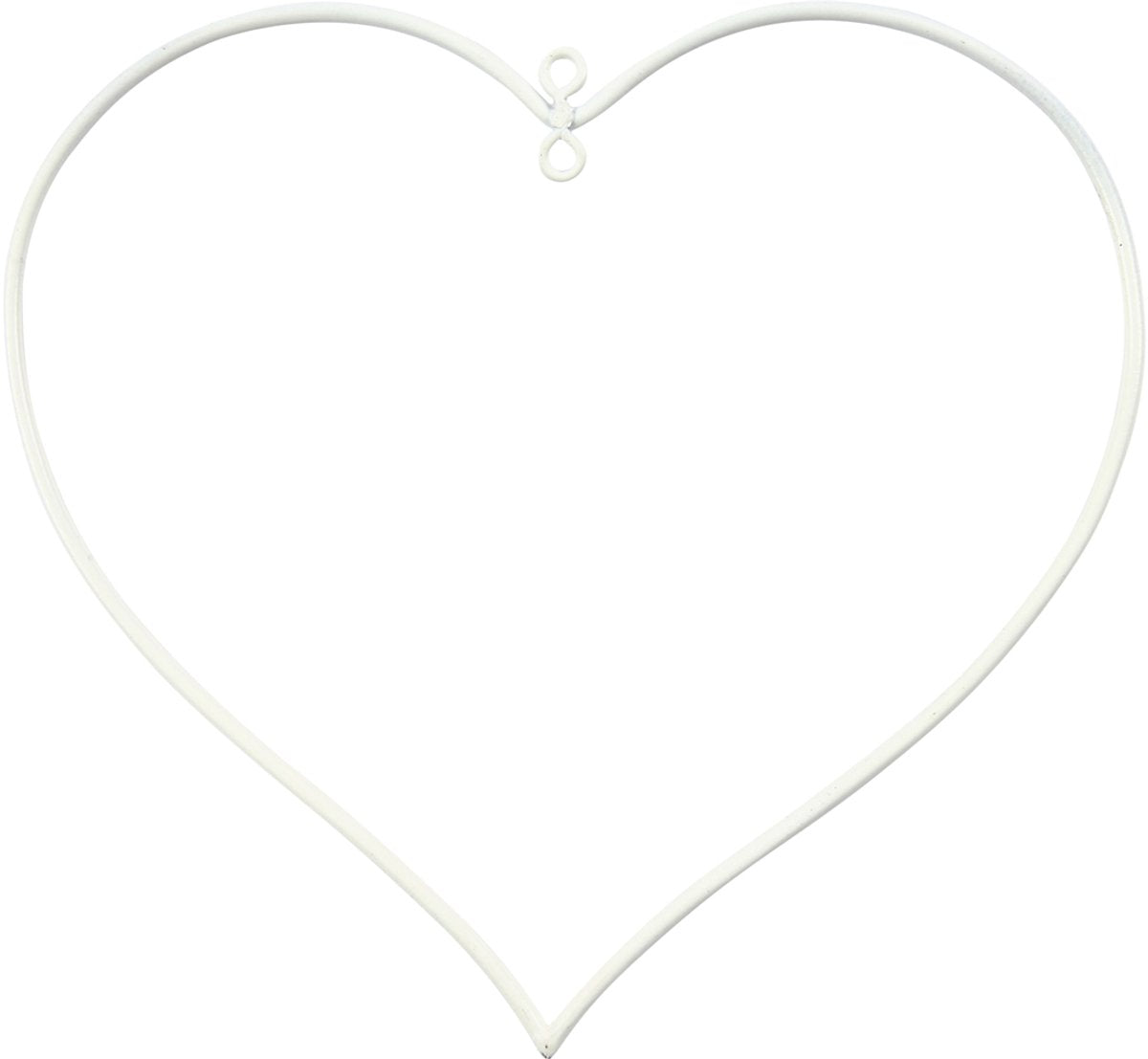 Société créative https : www.ccobby.nl metal-wire-shape-size-13x13-cm-thickness-2-5-mm-white-10-piece-1-box