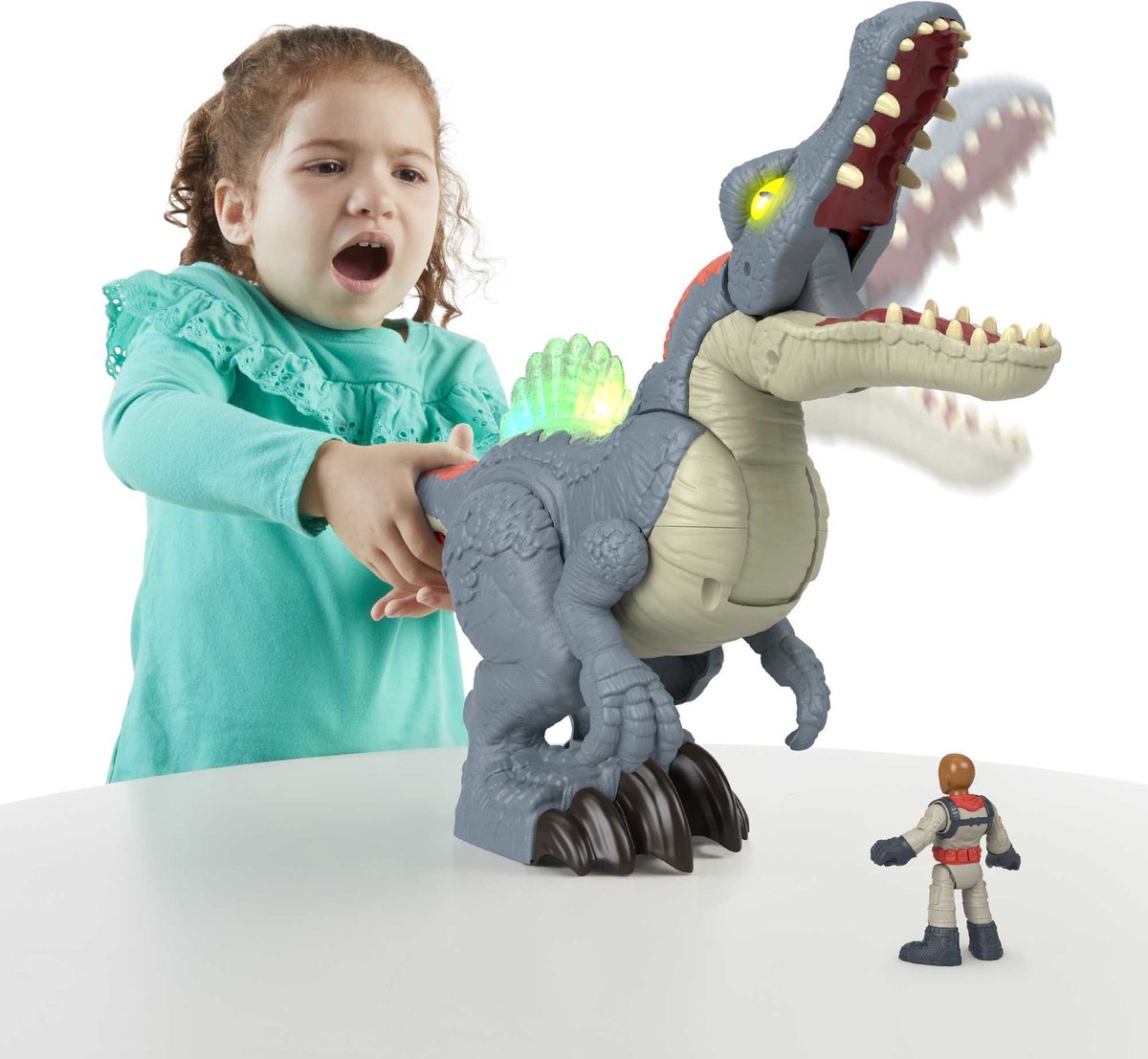 Jurassic World imaginext ultra snap spinosaurus avec lumière et son