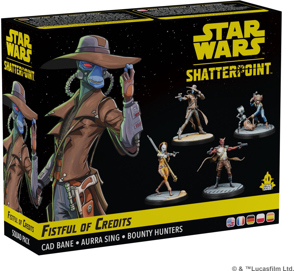 Atomic mass games star wars shatterpoint poignée de crédits cad bane squad pack - en fr de pl es
