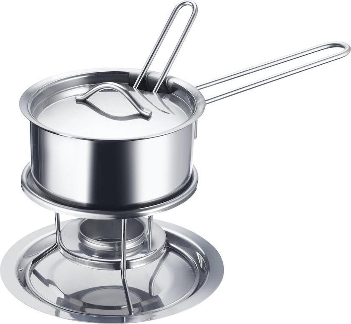 Casserole à beurre Westmark, avec couvercle, cuillère à sauce et réchaud, acier inoxydable, couleur: argent, 62262260