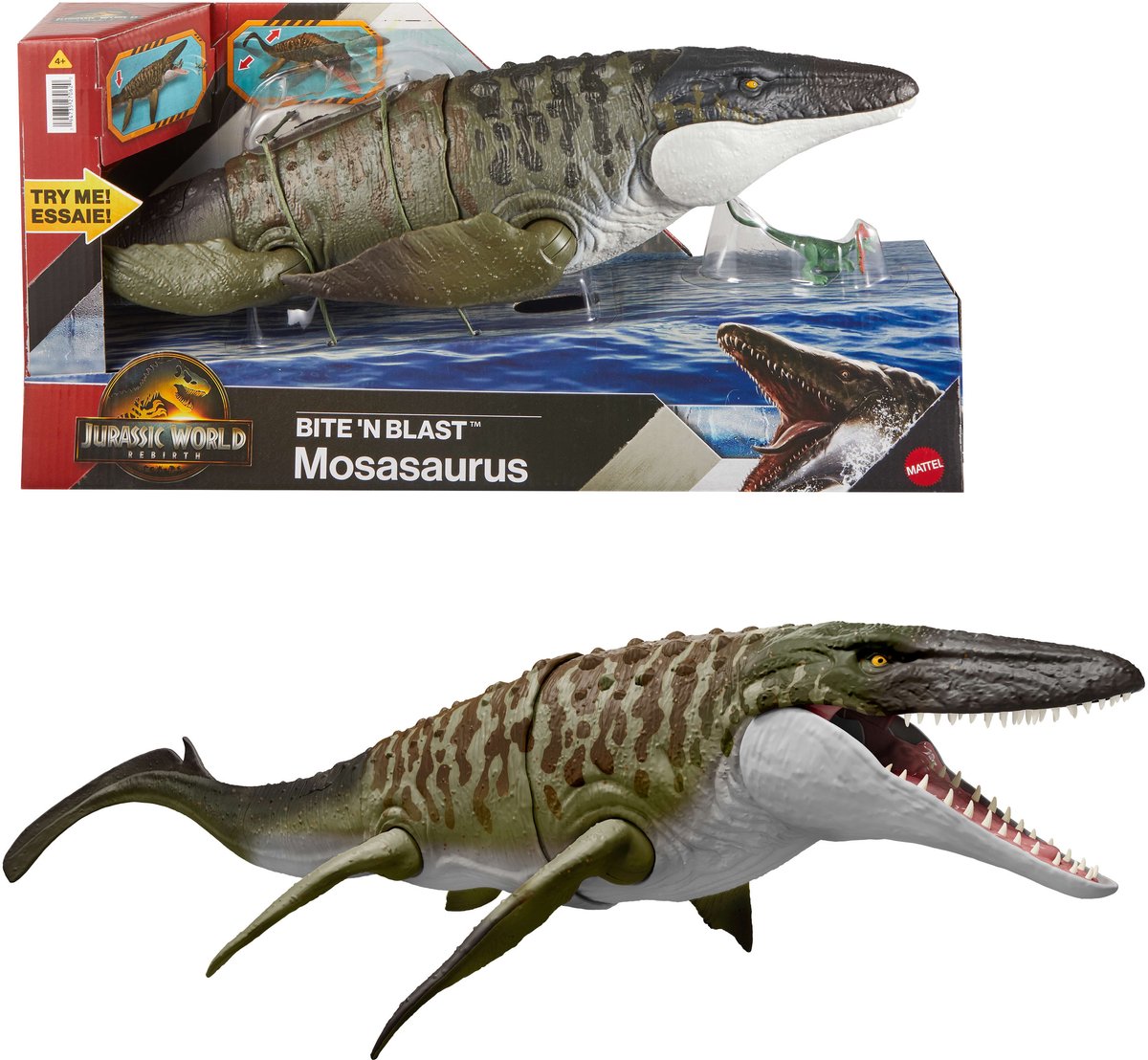 Le film Jurassic World présente un mosasaure