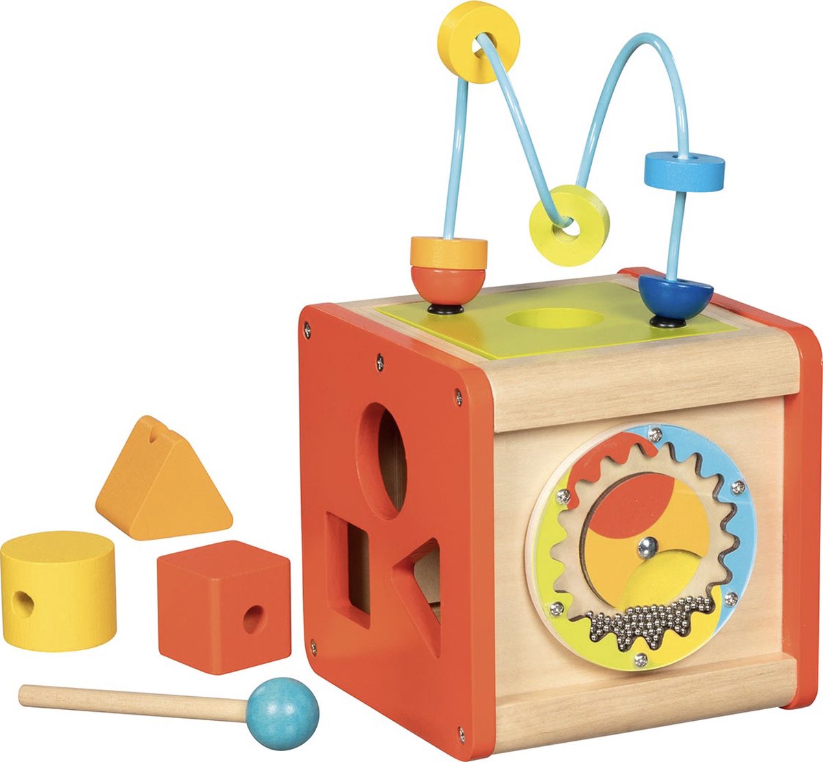 Goki Wooden Activity Kubus Beatbox and Motoric Piral