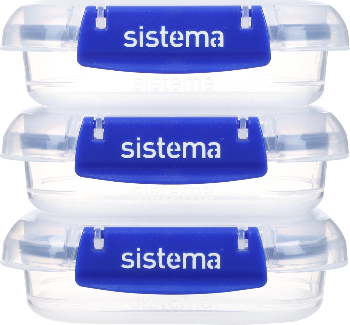 Sistema klip it + boîte de conservation alimentaire rectangulaire - lot de 3 - 3x180ml