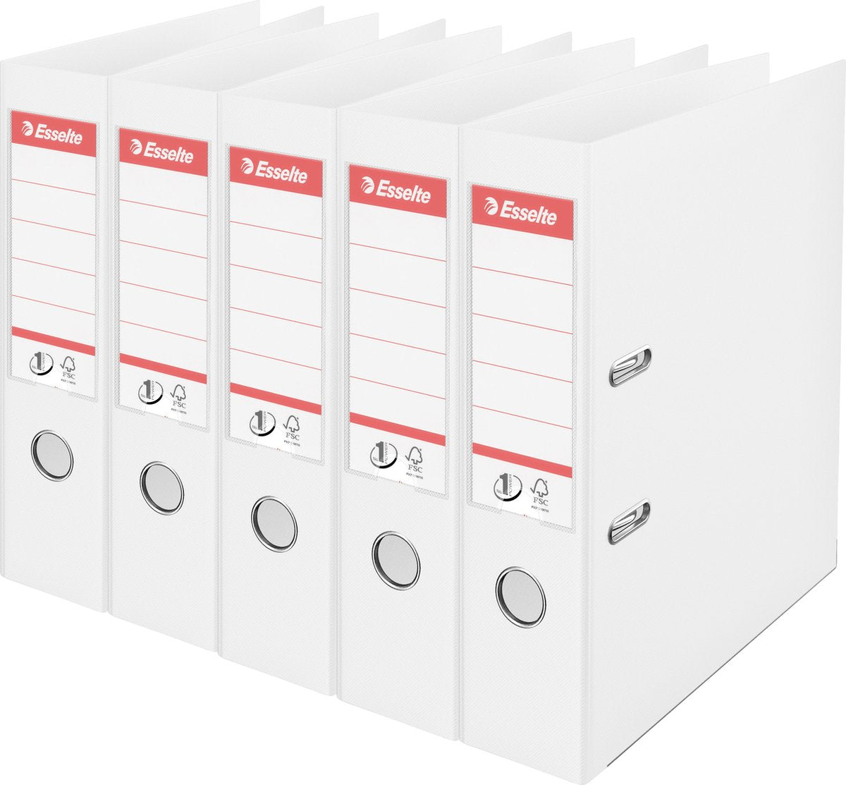 Classeur Esselte nr.1 Viviva - largeur de dos 75 mm - pack économique (5 pièces) - blanc