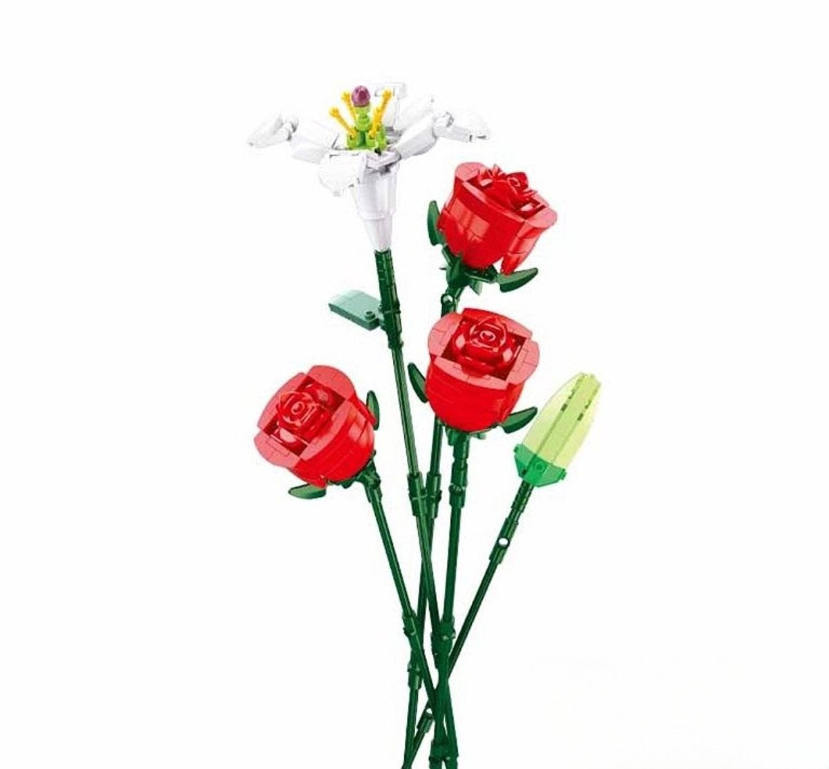 Sluban fleurs fleurs bouquet de roses jouets de construction décoration de fleurs artificielles - fleurs botaniques - jeu de construction pour adultes et enfants boîte de construction avec 267 blocs de construction - m38-b1121b