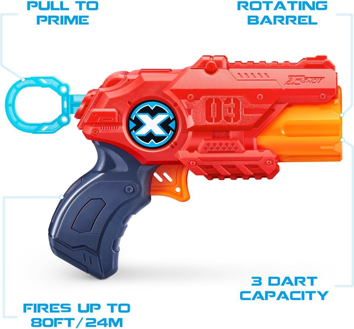 Pistolet à fléchettes Xshot zuru x-shot avec 8 flèches