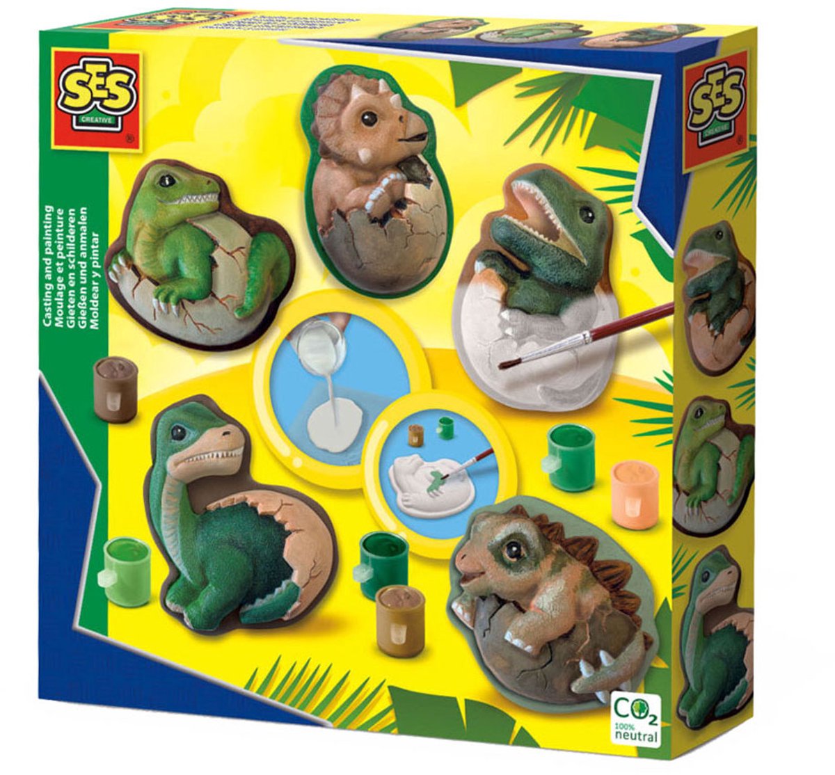 Ses créatifs ses moulage et peinture - oeufs de dinosaures