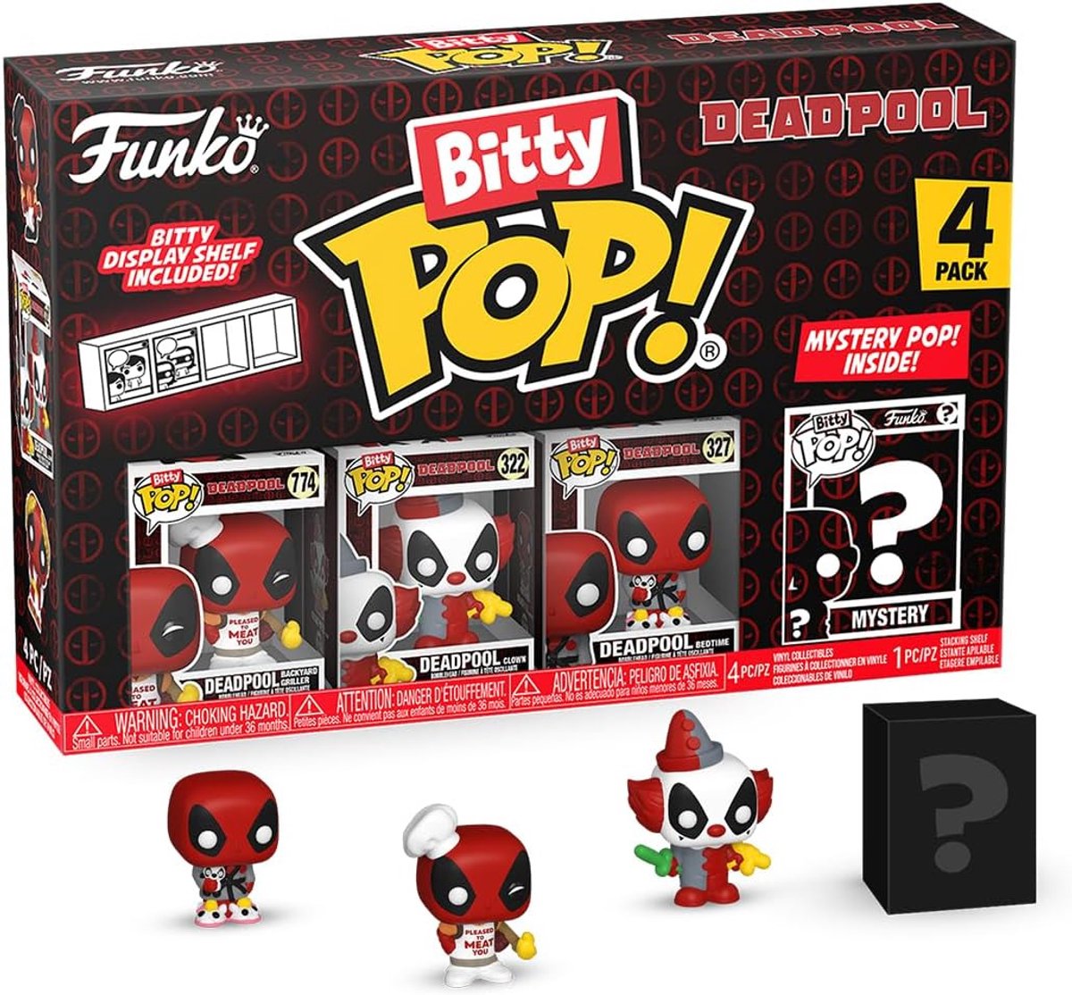 Funko Bitty Pop ! merveille : pack de 4 grillades d'arrière-cour Deadpool