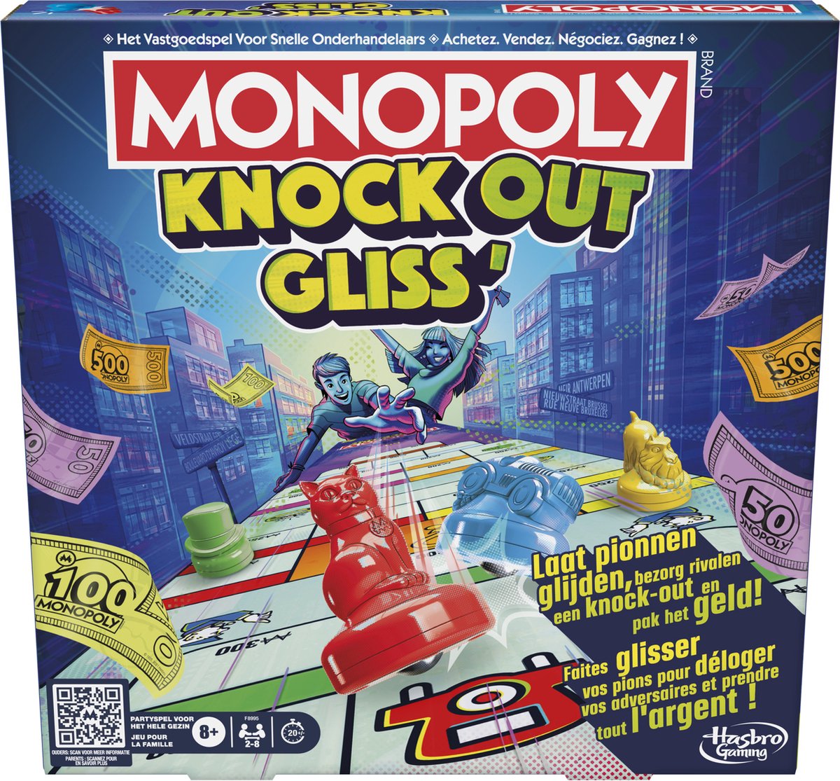 Jeu de société Monopoly knockout - édition belge - jeu de société