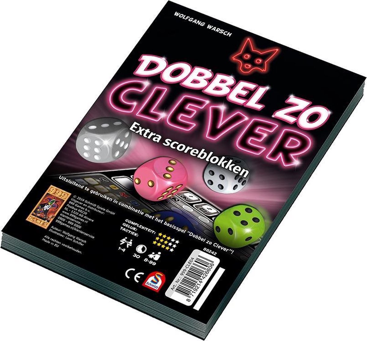 999 Games Scoreblokken Dice Zo Clever, 2e.