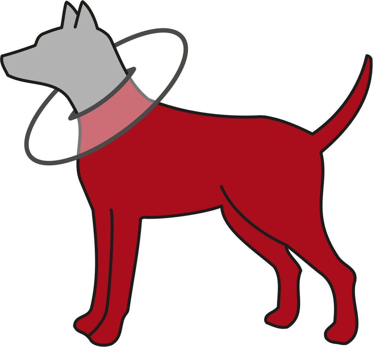 Trixie Protective Collar mousse en caoutchouc gris