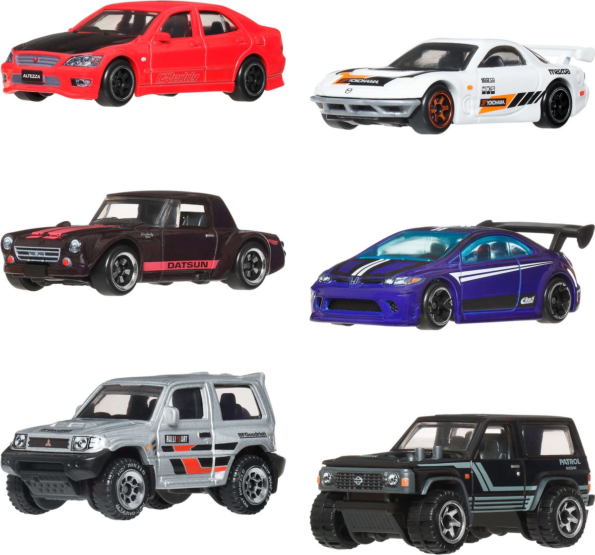 Hot wheels silver series - set of 6 Japanese vehicles