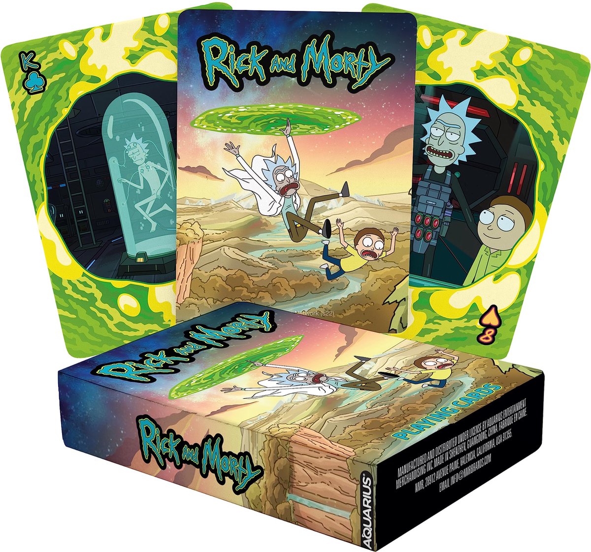 Cartes à jouer Aquarius Rick et Morty - sous licence officielle