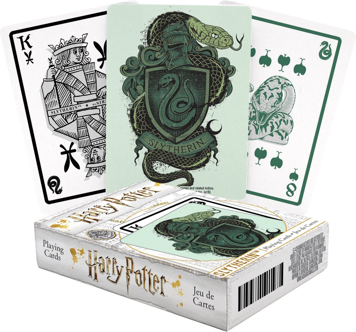 Cartes à jouer Verseau Harry Potter Serpentard - 54 cartes