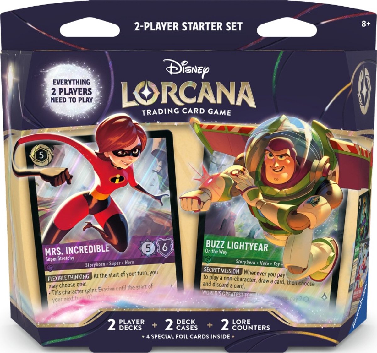 Disney Lorcana : Wilds inconnus – Coffret de démarrage pour 2 joueurs | Mme. incroyable année lumière buzz
