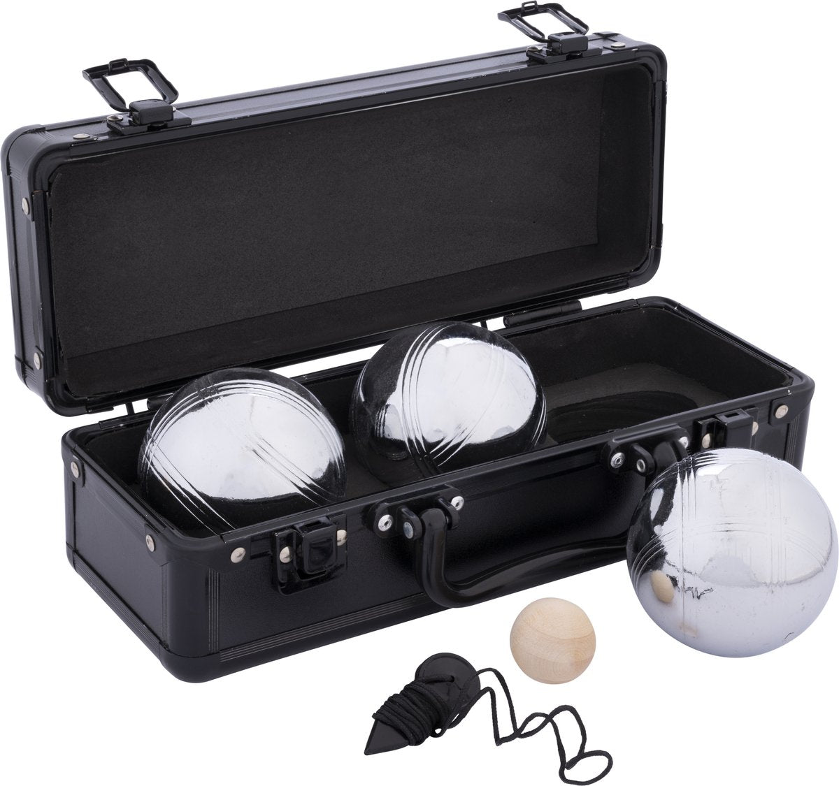 Jeu de boules Engelhart 3 boules en coffret aluminium noir