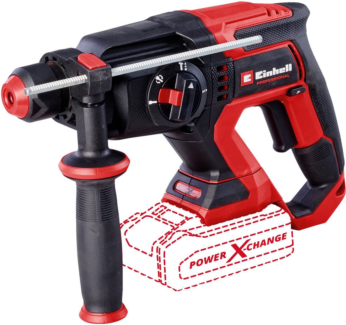 Einhell tp-hd 18 22 d li bl - perceuse à percussion professionnelle sans fil solo (rouge noir, batterie et chargeur non inclus, avec étui de rangement e-case s-f)