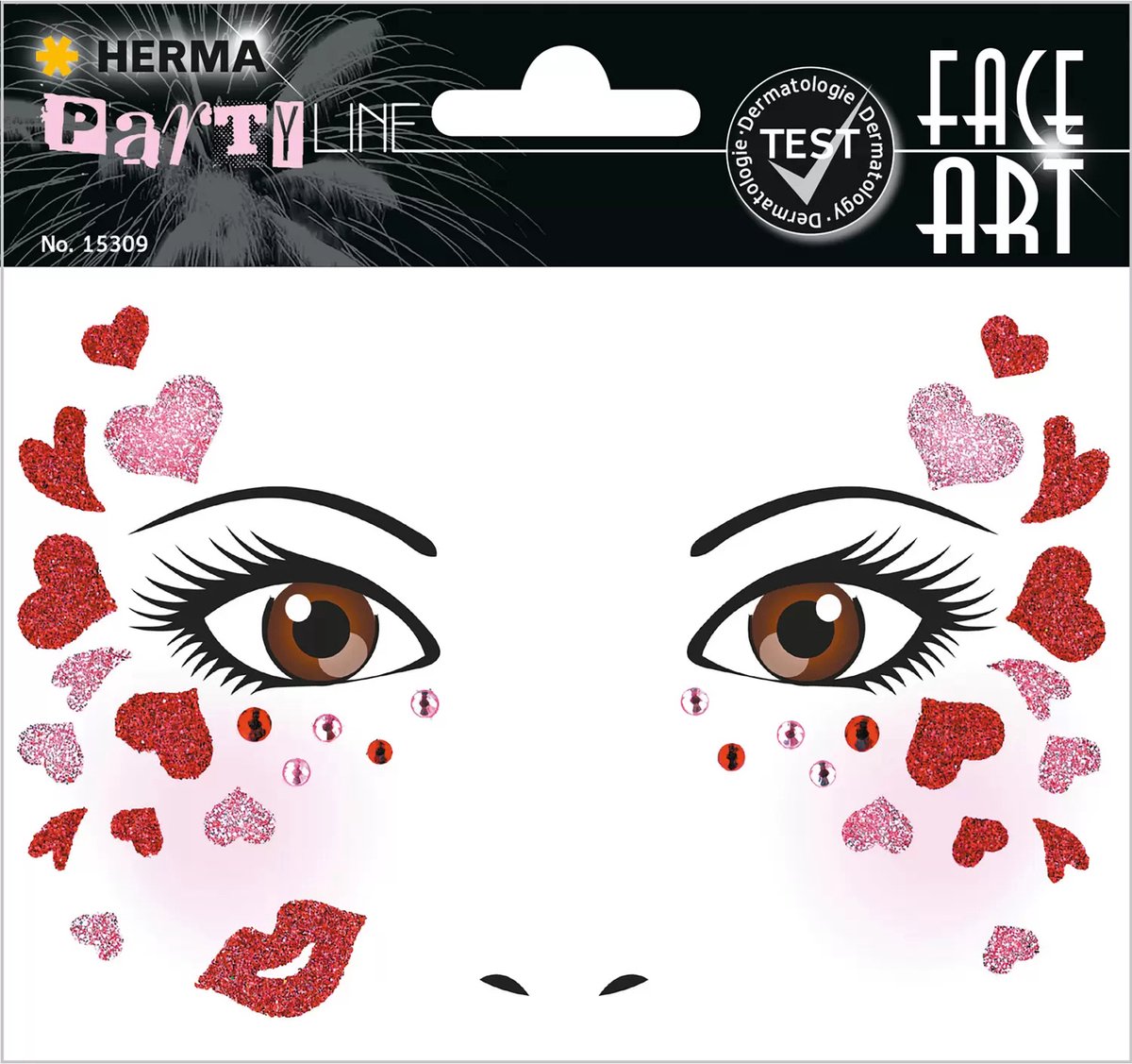 Herma visage art autocollant amour
