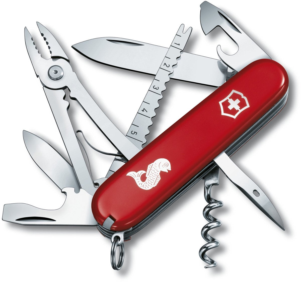 Victorinox angler - couteau de poche - 18 fonctions - rouge
