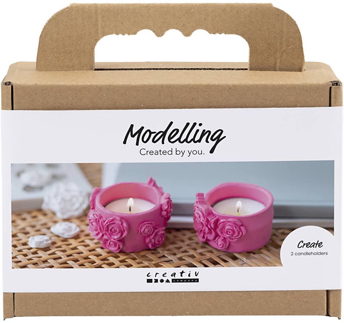 Entreprise créative https: www.cchobby.nl mini-hobbyset-boetseren-theelichhouders-roze-1-doos