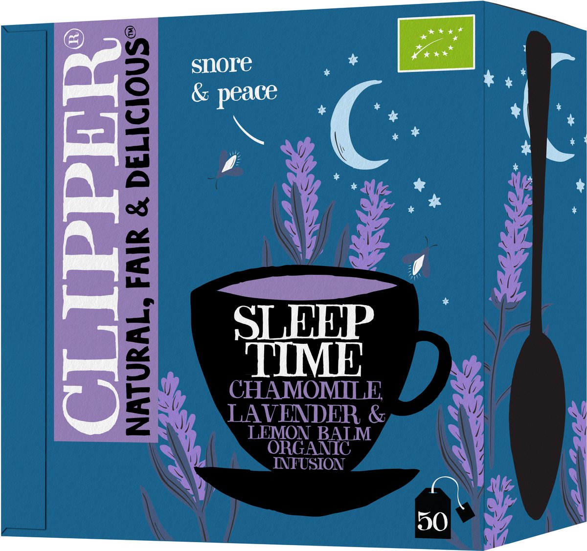 Clipper tea clipper - thé bio - temps de sommeil - camomille lavande - 4 x 50 sachets de thé