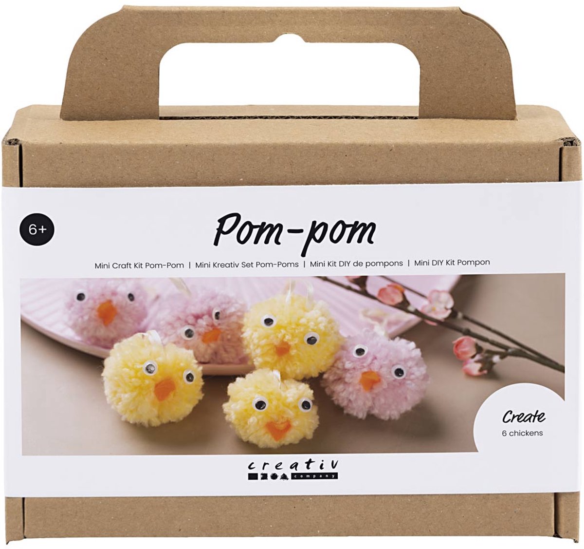 Entreprise créative https: www.ccobby.nl mini-hobbyset-pompom-chicks-diverse-colours-1-box