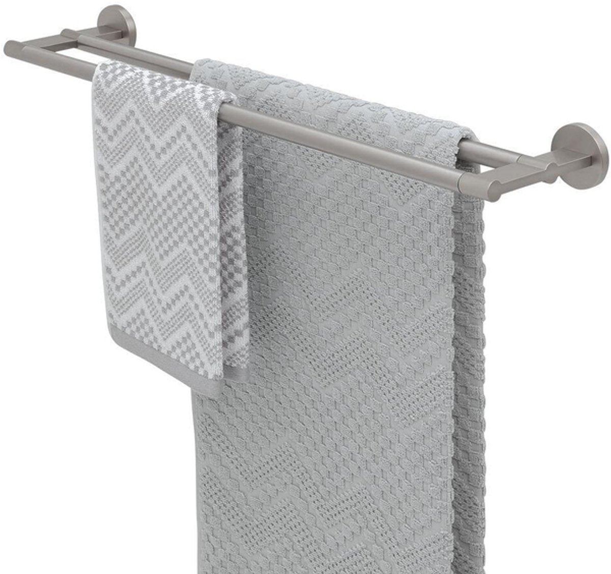 Tigre midi - porte-serviettes double - acier inoxydable brossé