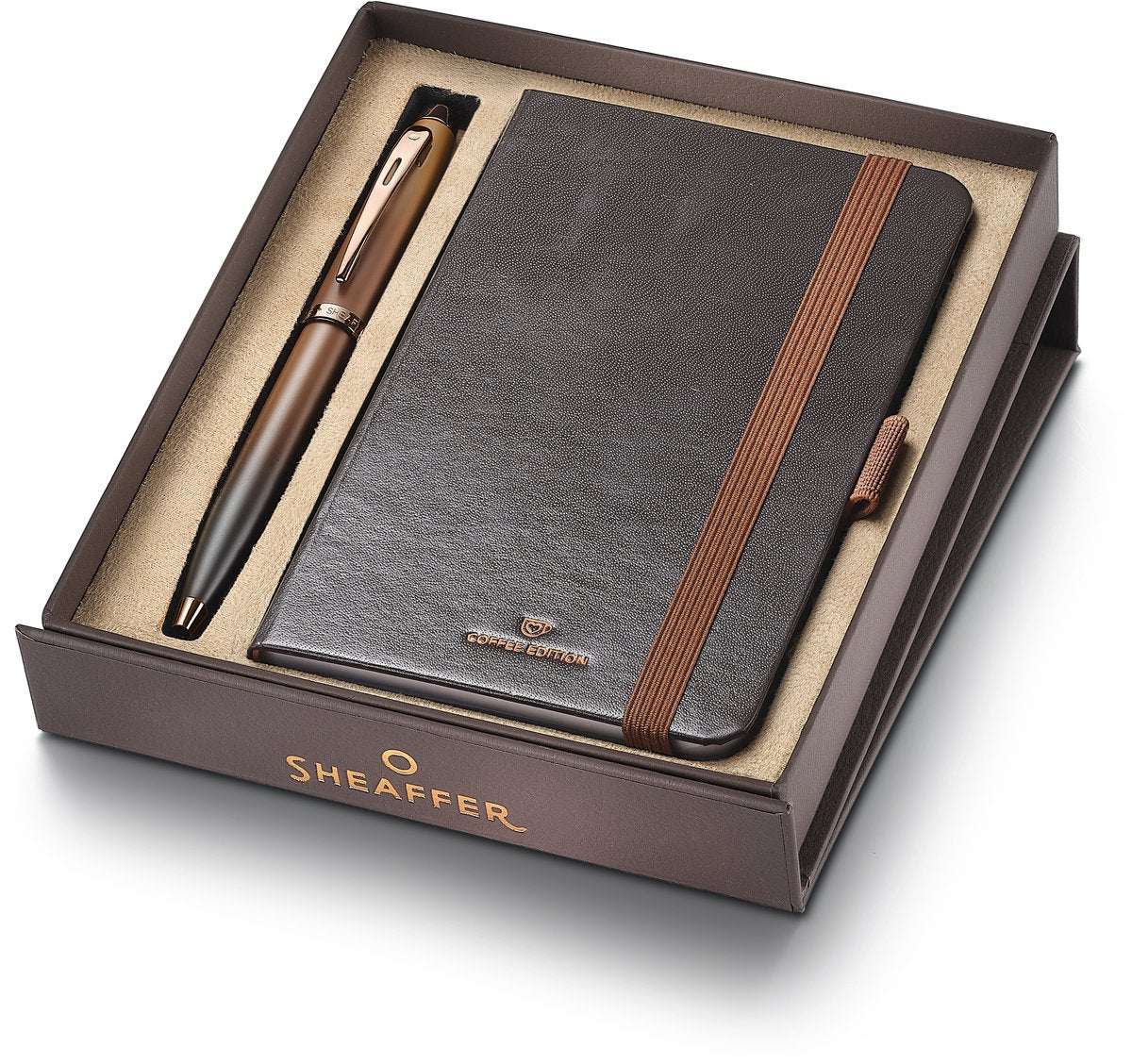 Stylo à bille Sheaffer-coffret cadeau 100 9374-édition café-avec petit carnet sf-g2937451-4
