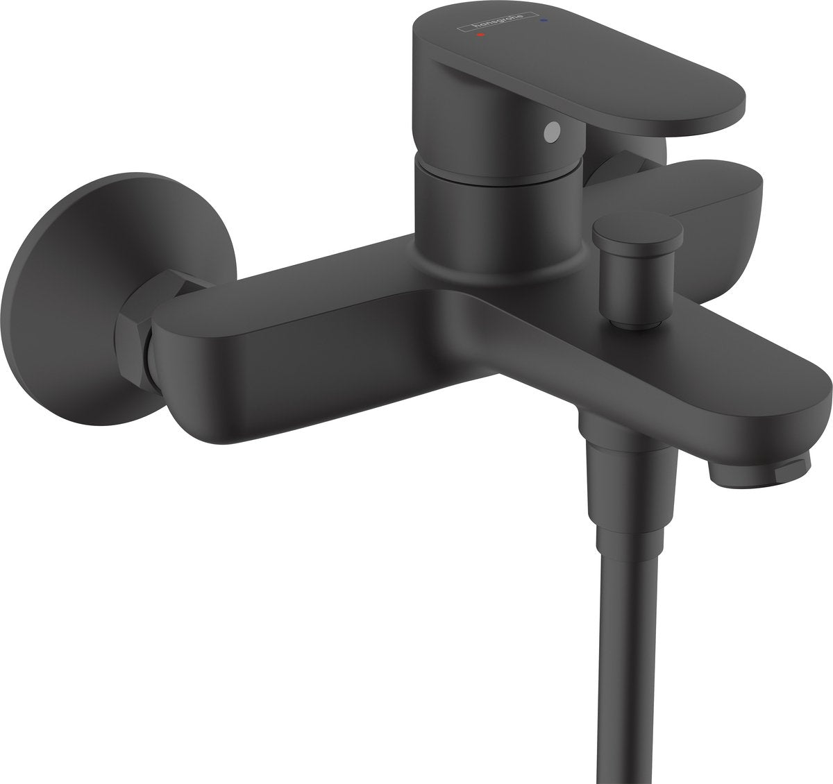 Mitigeur de bain Hansgrohe vernis mélange - montage en saillie - monocommande - noir mat