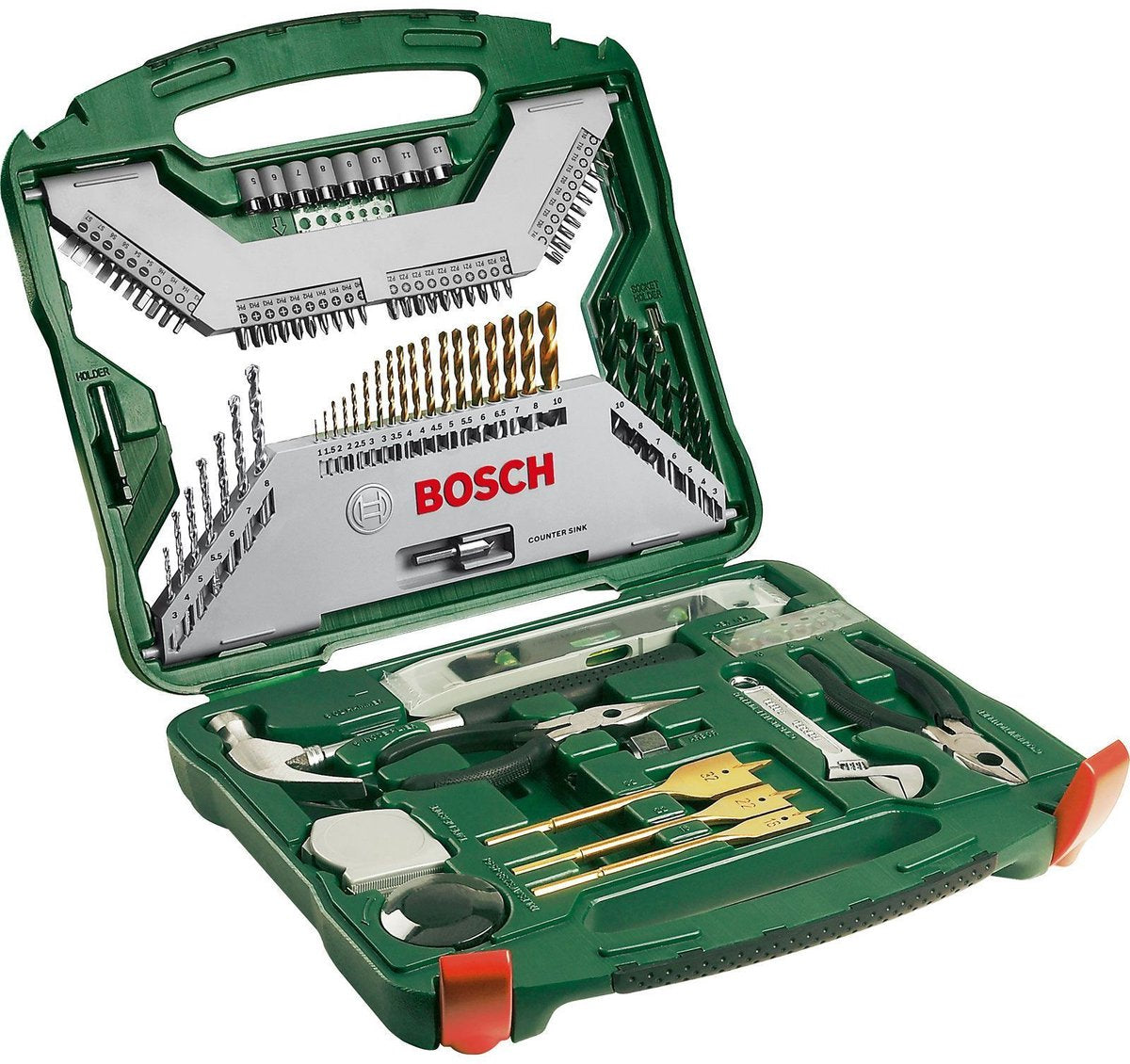 Jeu de forets Bosch x-line - 103 pièces - bois, métal et pierre