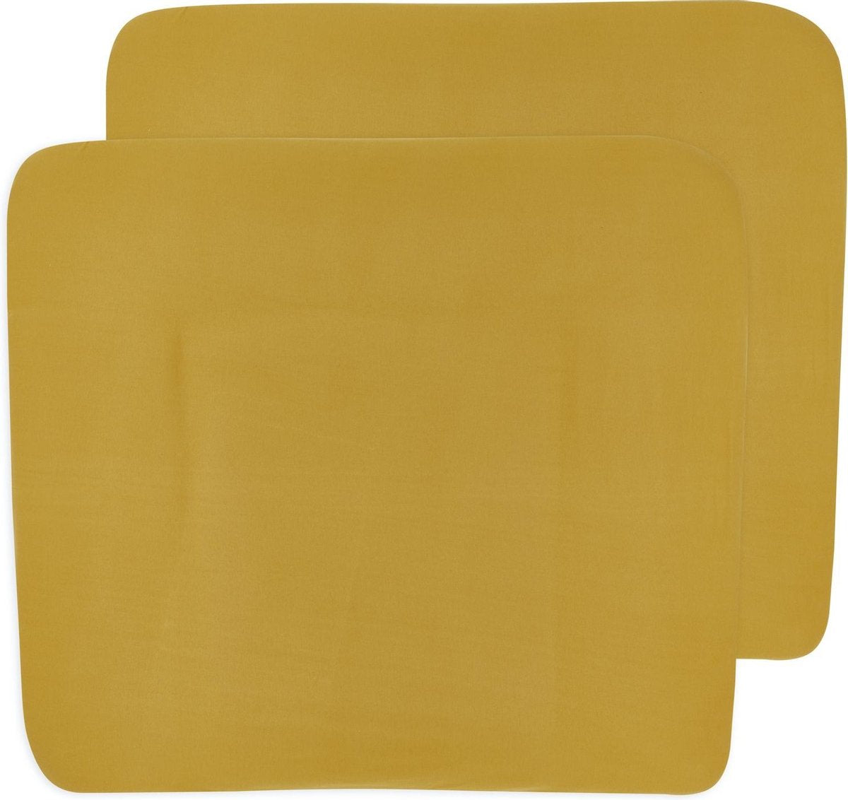 Housse de matelas à langer Meyco baby uni - lot de 2 - miel doré - 85x75cm