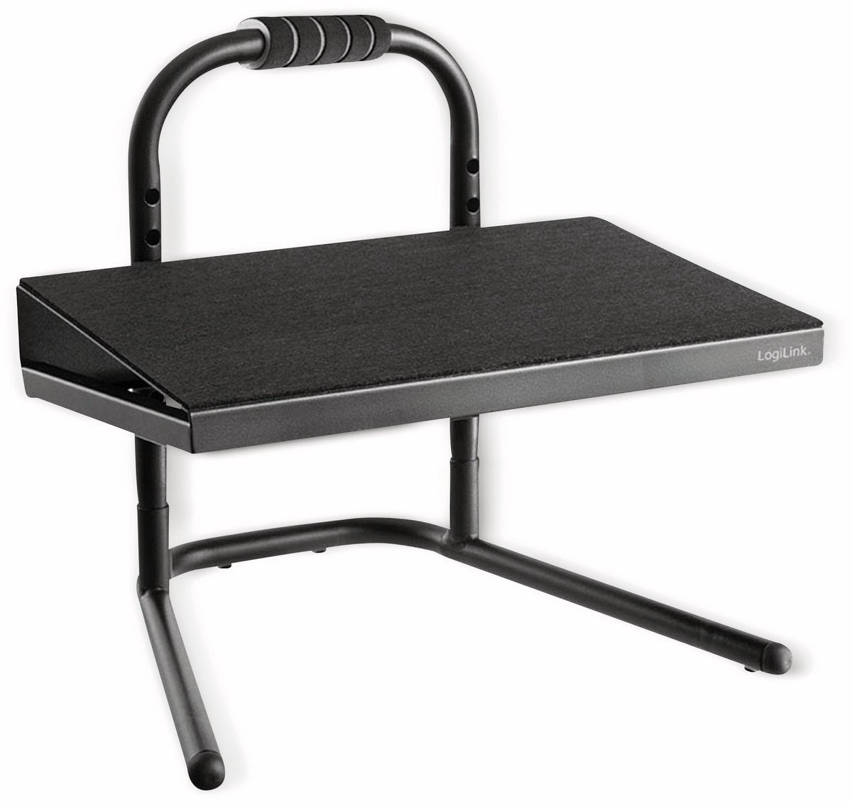 Repose-pieds Logilink eo0007 (l x p) 400 mm x 339 mm ergonomique, réglable en hauteur, avec couche de mousse noire