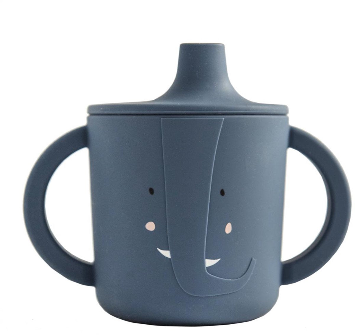 Gobelet Trixie - Mme. éléphant - gobelet pour bébé - gobelet anti-déversement - pour bébés à partir de 4 mois - en silicone - passe au lave-vaisselle