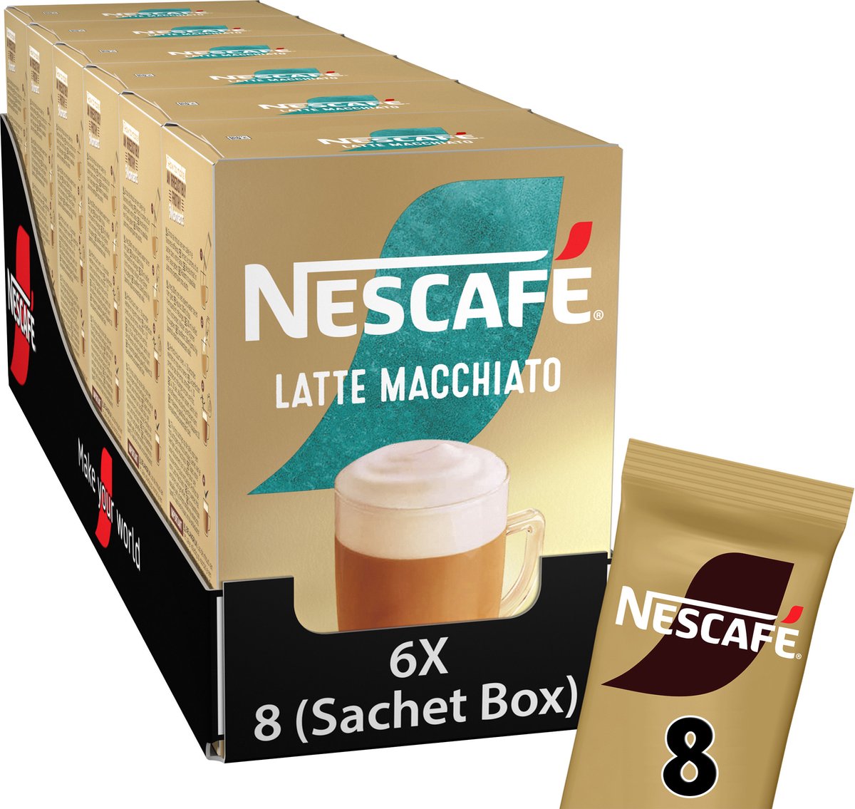 Café instantané Nescafé latte macchiato - 6 boîtes x 8 sachets