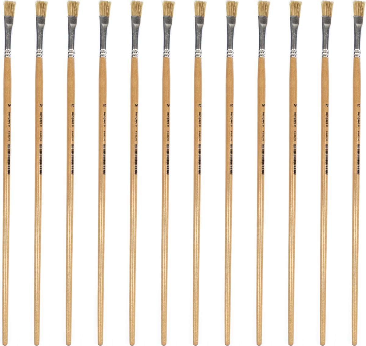 Kangaro lyonse penseel nr 10 - gelakt hout - doos a 12 stuks - k-840210