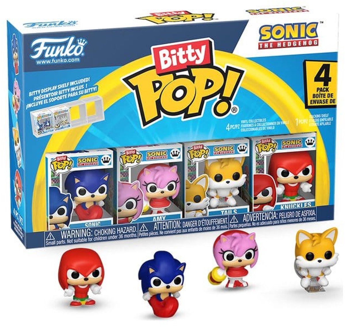 Funko Sonic Bitty Pop! figurine en vinyle pack de 4 figurines sonic 2,5 cm mini - 2 cm