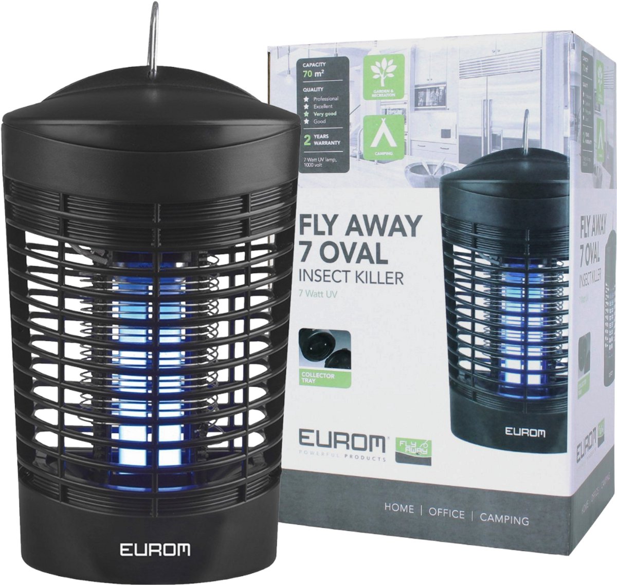 Eurom anti-insectes s'envoler 70m2 7w