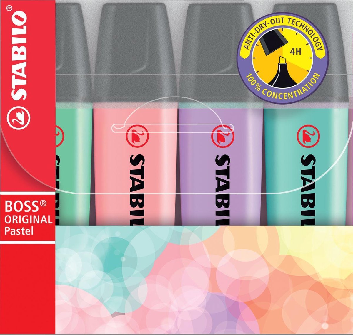 Stabilo boss original pastel - surligneur - lot de 4 pièces