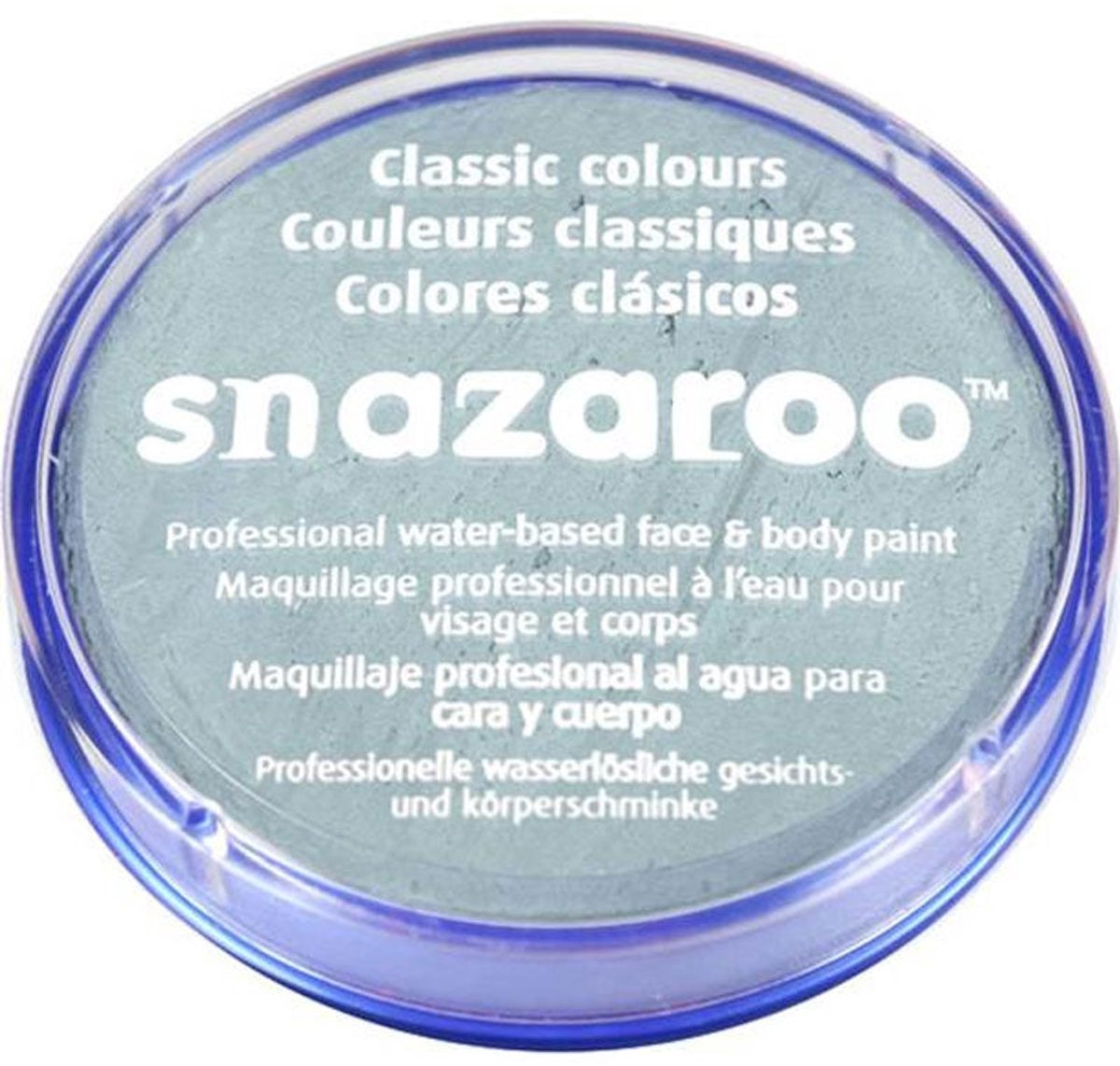 Snazaroo 1118222 - gris clair - 18 ml de peinture pour le visage aqua pour enfants et adultes