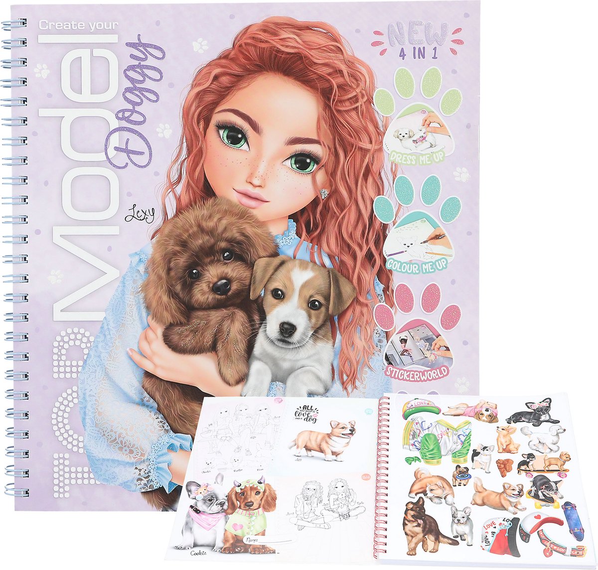 Depesche - top model créez votre livre de coloriage pour chien top model