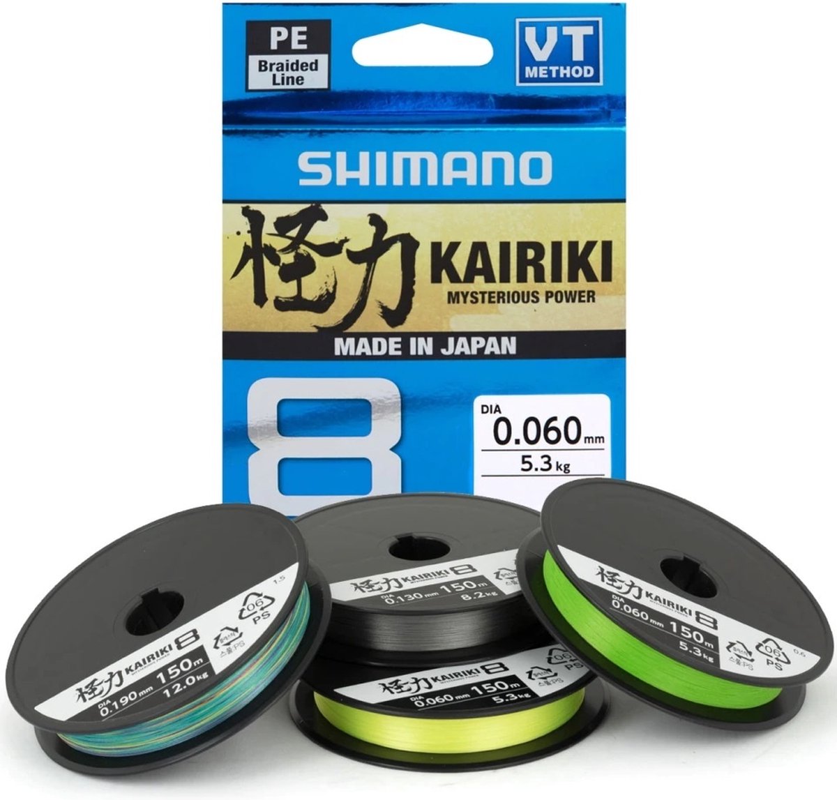 Shimano kairiki 8 150m - vert mante