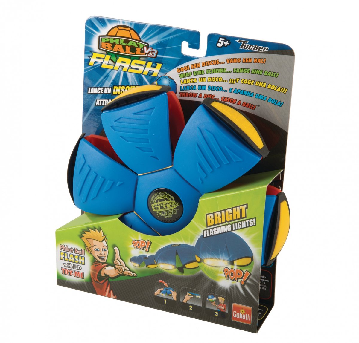 Goliath phlat ball flash led - vert - boule -