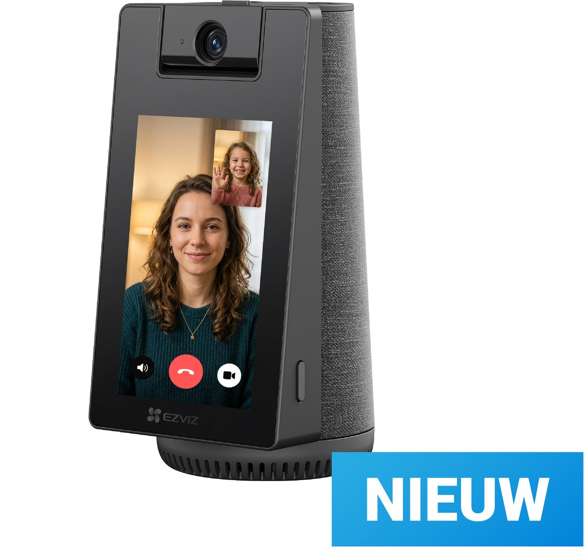 Caméra intérieure Ezviz s10 pour bébé âgé - appel vidéo avec écran tactile 4'' - 2k - inclinaison panoramique 360° - détection des pleurs de bébé - détection des animaux - sans abonnement