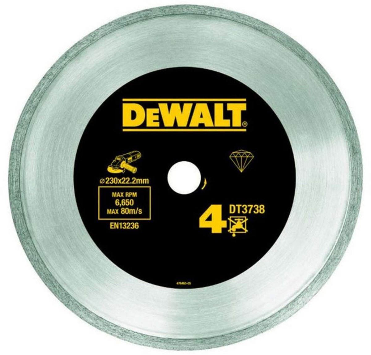 Dewalt dt3738-xj - lame de scie diamantée - 230 mm - coupe précise - haute précision
