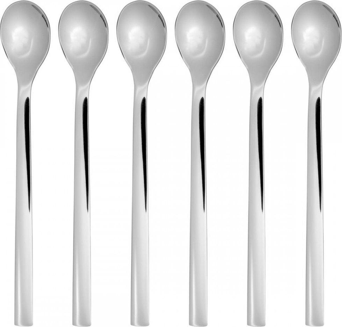 Wmf nuova - cuillères à latte macchiato - 6 pièces - 19 cm - acier inoxydable - va au lave-vaisselle