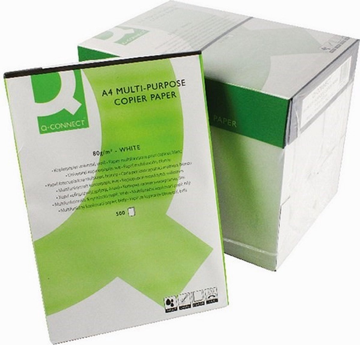 Papier de copie Q-connect - a4 - 80g - 500 feuilles - blanc